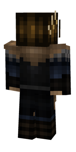 Black skin: body, back render