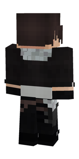 Black skin: body, back render