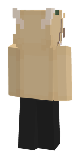 Black skin: body, back render