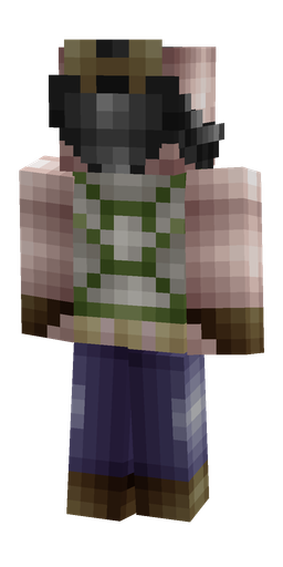 Black skin: body, back render