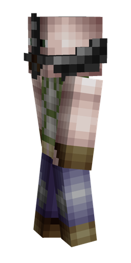 Black skin: body, left side render