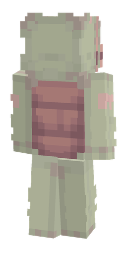 Green skin: body, back render