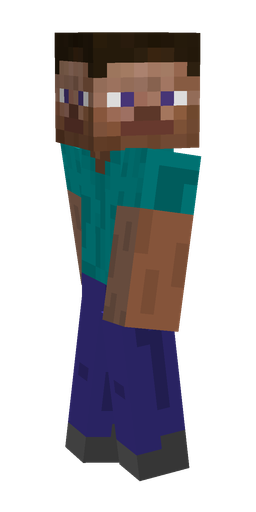 Blue skin: body, left side render