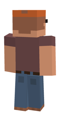 Blue skin: body, back render