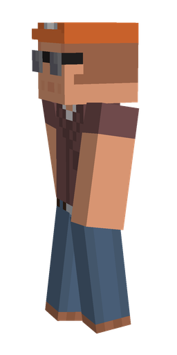 Blue skin: body, left side render