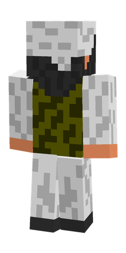 Black skin: body, back render