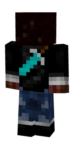 Black skin: body, back render