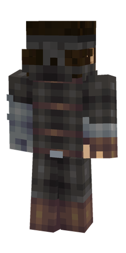 Black skin: body, back render