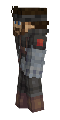 Black skin: body, left side render
