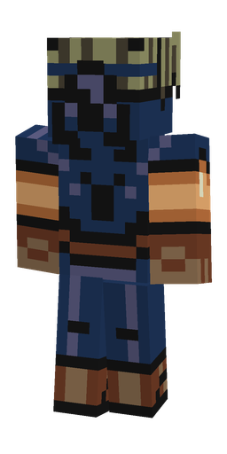 Black skin: body, back render