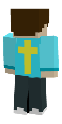 Blue skin: body, back render