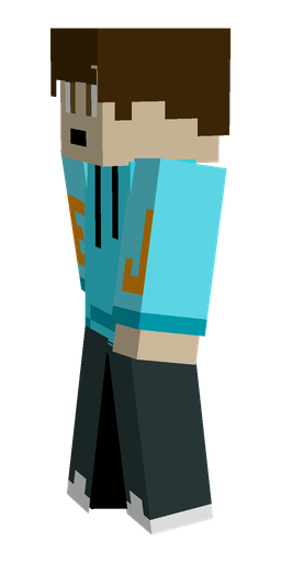 Blue skin: body, left side render