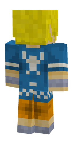 Blue skin: body, back render