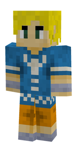 Blue skin: body, front render