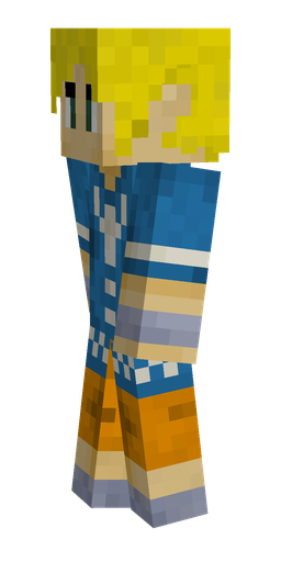 Blue skin: body, left side render