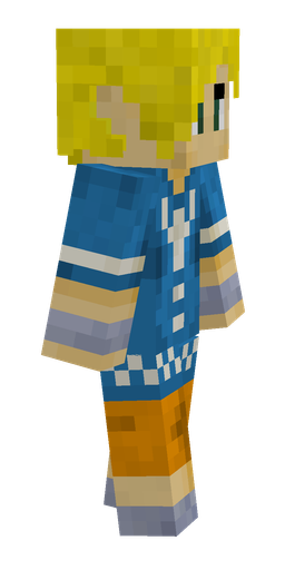 Blue skin: body, right side render