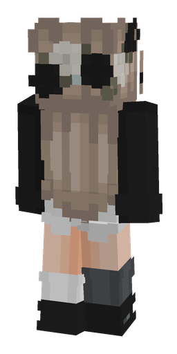 Black skin: body, back render