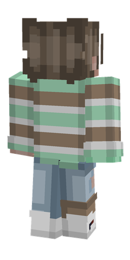 Brown skin: body, back render
