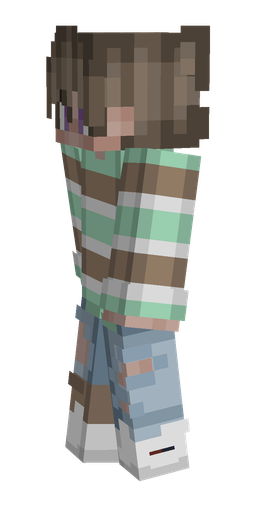 Brown skin: body, left side render