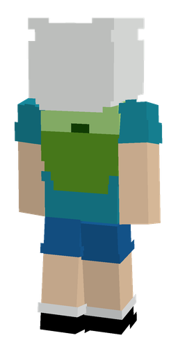 Blue skin: body, back render