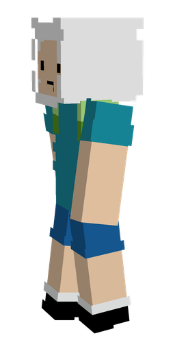 Blue skin: body, left side render