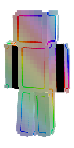 Blue skin: body, back render