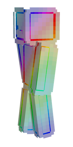 Blue skin: body, left side render