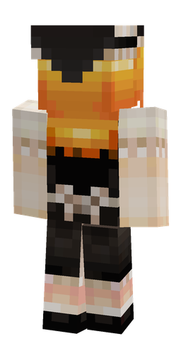 Black skin: body, back render