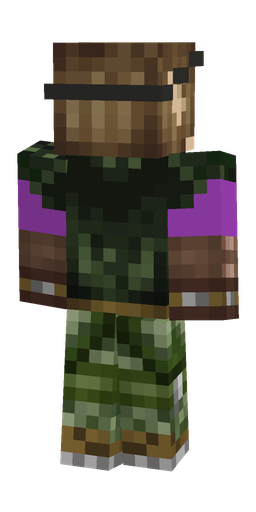 Black skin: body, back render