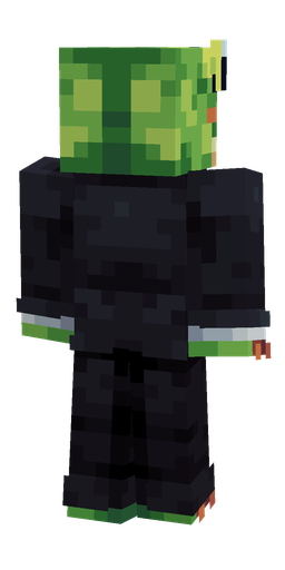 Black skin: body, back render