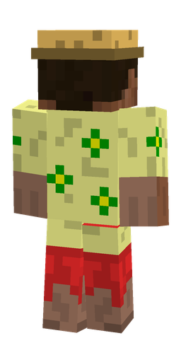 Brown skin: body, back render