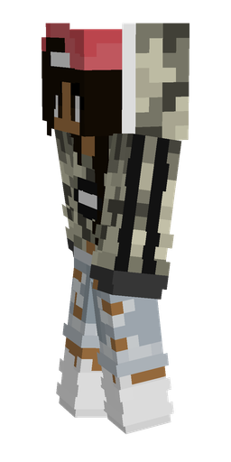 Black skin: body, left side render