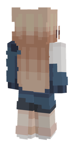 Blue skin: body, back render