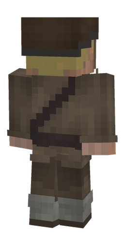Brown skin: body, back render