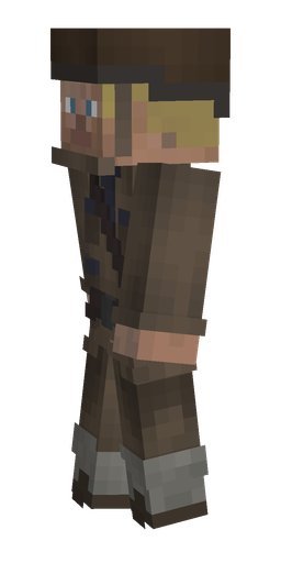 Brown skin: body, left side render