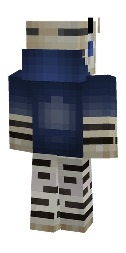 Black skin: body, back render