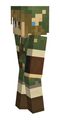 Brown skin: body, left side render