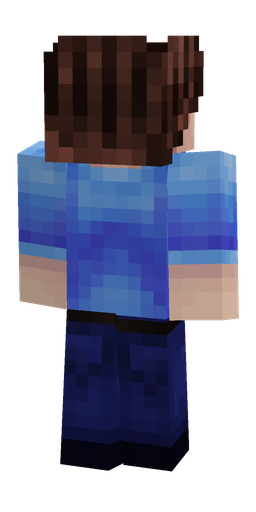 Blue skin: body, back render