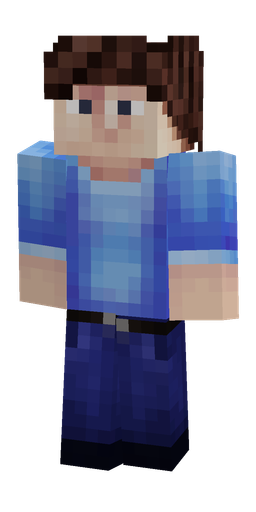 Blue skin: body, front render