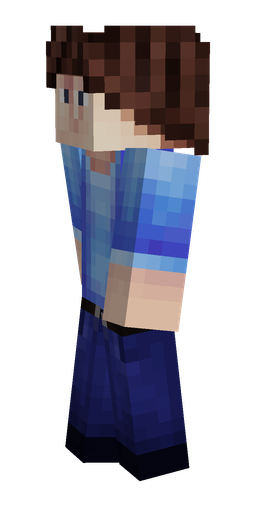 Blue skin: body, left side render