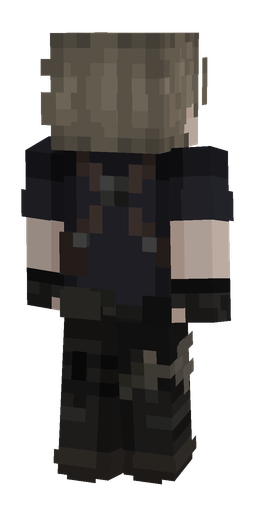 Black skin: body, back render