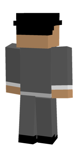 Black skin: body, back render