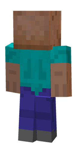 Blue skin: body, back render