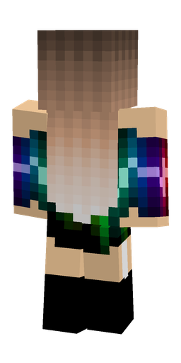 Black skin: body, back render