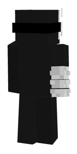 Black skin: body, back render