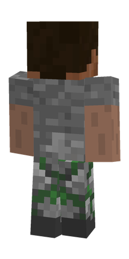 Black skin: body, back render