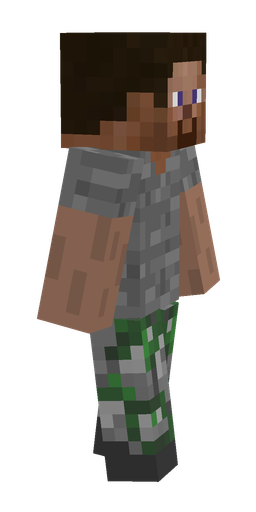Black skin: body, right side render