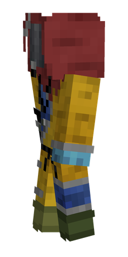 Brown skin: body, left side render