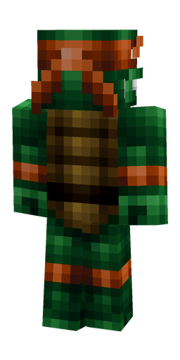 Black skin: body, back render