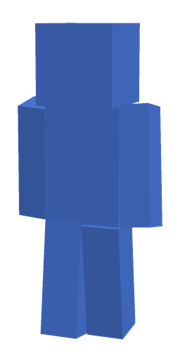 Blue skin: body, back render